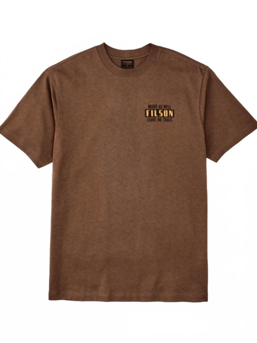 NEW FILSON men's short sleeve hoot graphic t-shirt in cliff gray